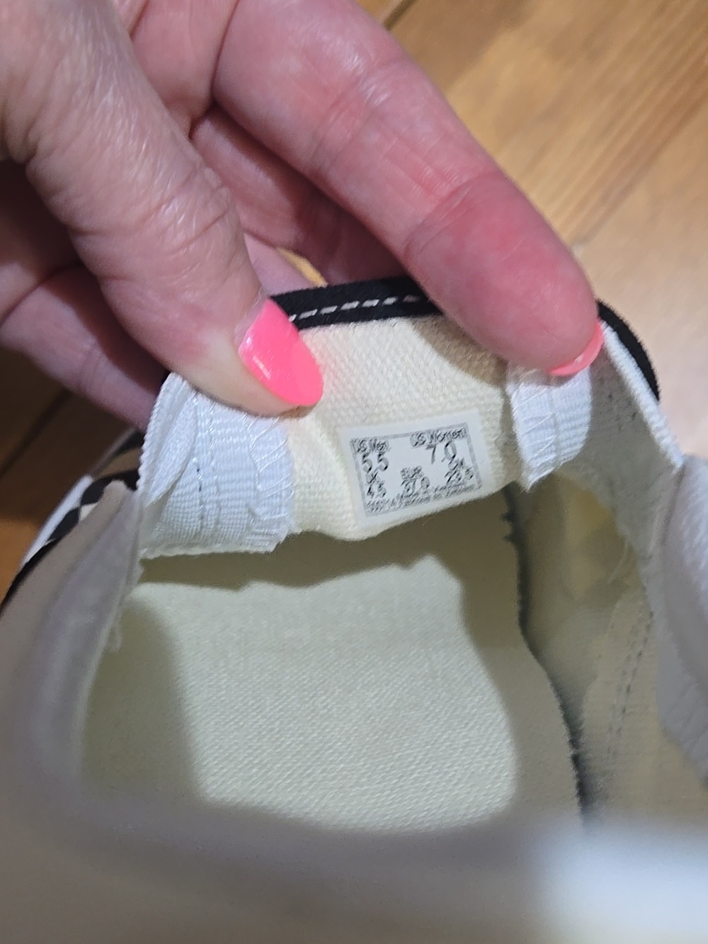 Vans Checkerboard Slip-On Sneakers in Black and White - Picture 6 of 9